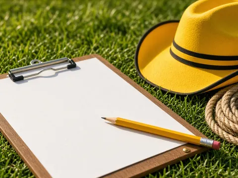 Clipboard with a yard service checklist (illustrative image)